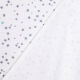 Tissu lange 100% coton étoile - Gris & bleu ciel