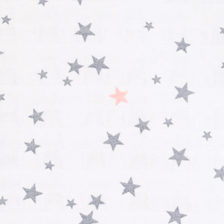 De coton Casual étoile motif rose blanc 