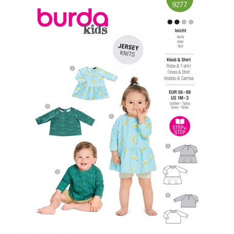 Robe, tee-shirt, Burda 9277