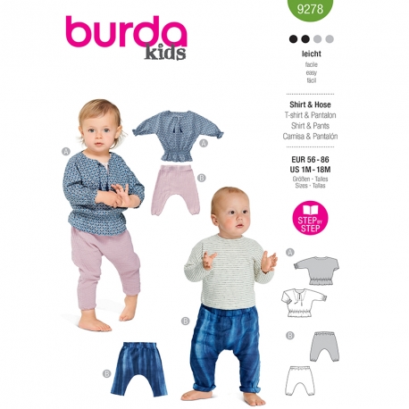 T-shirt + pantalon, Burda 9278
