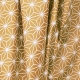 Tissu Coton Enduit étoiles asanoha - Moutarde & Blanc