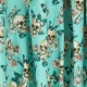 Tissu Coton Cretonne Tête de Mort & Papillons - Turquoise