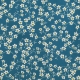 Tissu Coton Enduit Amandier - Bleu