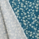 Tissu Coton Cretonne Amandier - Bleu