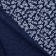 Tissu Popeline Coton Trait de Fleurs - Bleu marine