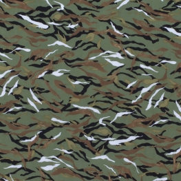 Tissu Viscose Camouflage - Vert