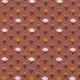 Tissu Popeline Coton Roue de Paon - Rouge brique