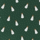Tissu Popeline bonhomme de neige Noël - vert