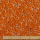 Tissu Viscose Fleur & Plume Dorée - Orange rouille
