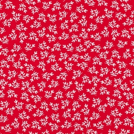 Tissu Popeline Christmas - Rouge