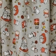 Tissu Coton Chat de Noël - Gris