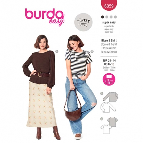 Patron T-shirt / blouse - Burda 6059