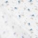 Tissu Popeline Bio-GOTS Souris & Eléphant- Blanc & Bleu