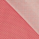 Tissu coton cretonne vague - Rouge saumon