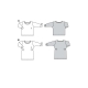 Patron T-shirt, robe avec encolure ronde et poignets, Bébé 6 à 36 mois - Burda 9273