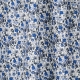 Tissu Popeline Fleur Héloïse - Blanc & Bleu