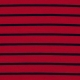 Tissu Jersey Marinière - Rouge & Noir