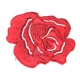 Ecusson fleur rosier - Rouge